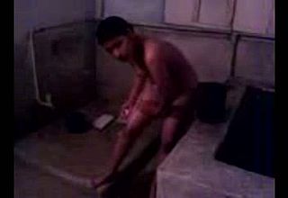 Cute And Huge titted Youthfull Desi Wifey washes herself On home vid