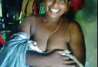 Kinky first timer Indian Dude plays with Ample Saggy Milk cans of His Wifey
