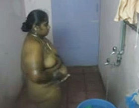 Ugly as Hell Indian Obese nymphomaniac Washes all Her hefty Bod In the bathroom