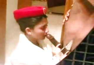 Uber cute Indian Stewardess Gives me head and drinks Thick Geyser