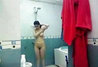 Slender and fit Indian fledgling Doll Got caught nude In the douche