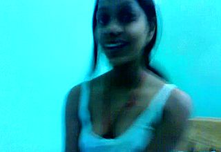 Thin dark flesh Indian School Female revealed On webcam