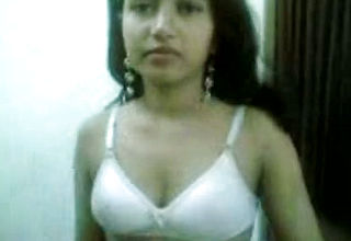 Pretty Indian teeny with puffy knockers Disrobes For me Revealing her trimmed cooter