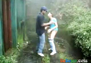British Indian couple fuck In Rain Storm At Hill station